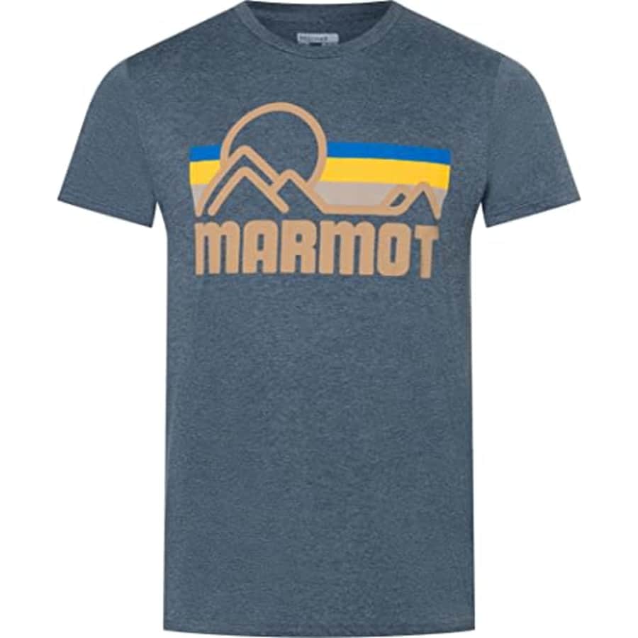 MARMOT Men's Coastal Short Sleeve T-Shirt, Navy Heather, Small for $29 MARMOT Men's Coastal Short Sleeve T-Shirt, Navy Heather, Small for $29