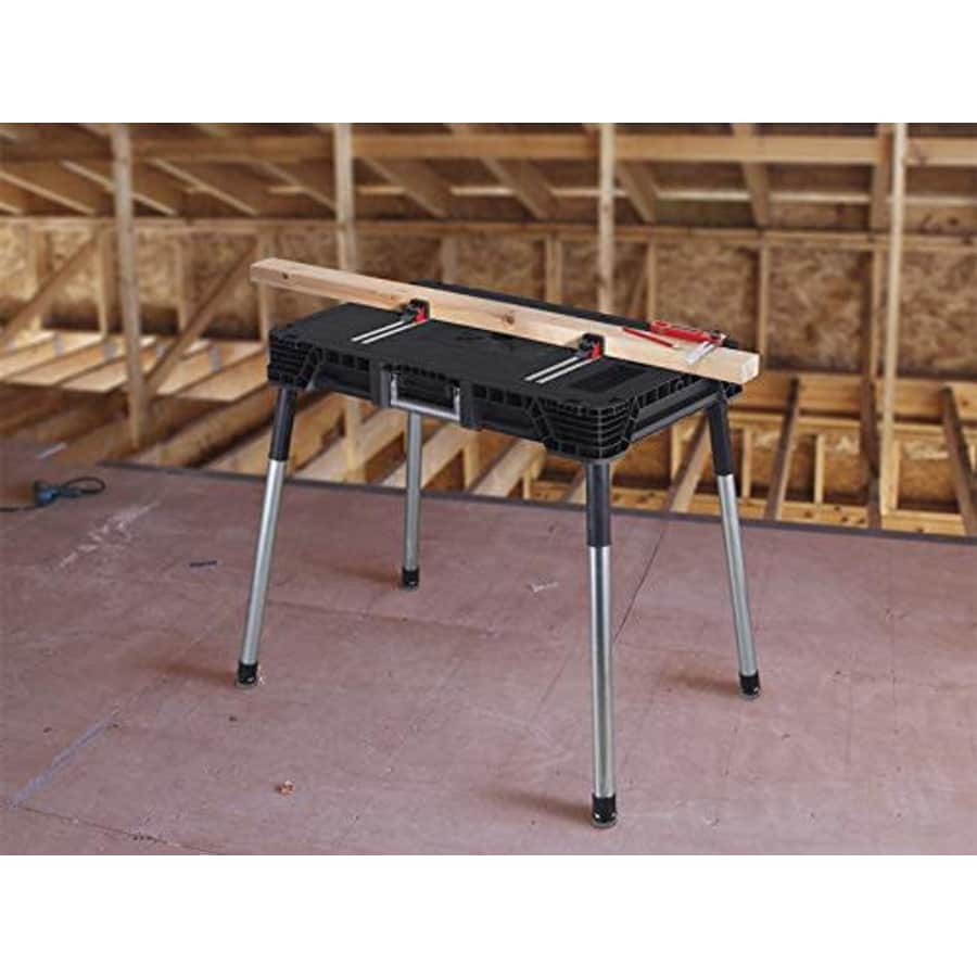 KETER Jobmade Portable Work Bench and Miter Saw Table for Woodworking Tools and Accessories with for $75
