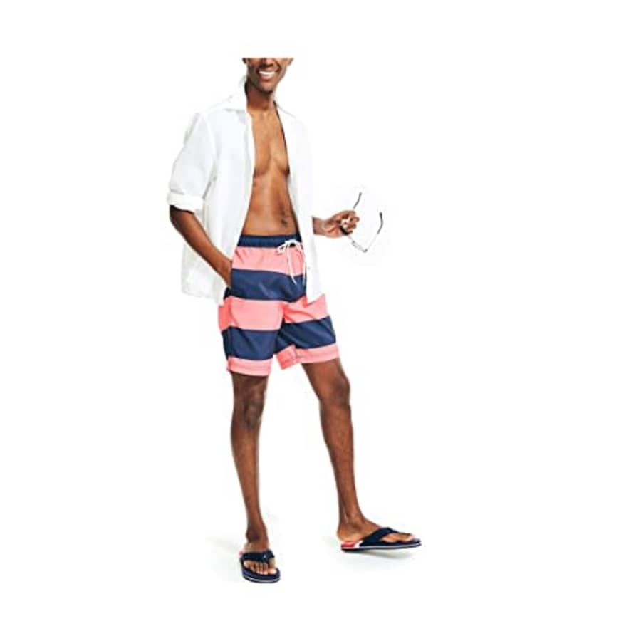 Nautica Men's Standard Sustainably Crafted 8" Swim Short, Tea Berry, Small for $28 Nautica Men's Standard Sustainably Crafted 8" Swim Short, Tea Berry, Small for $28