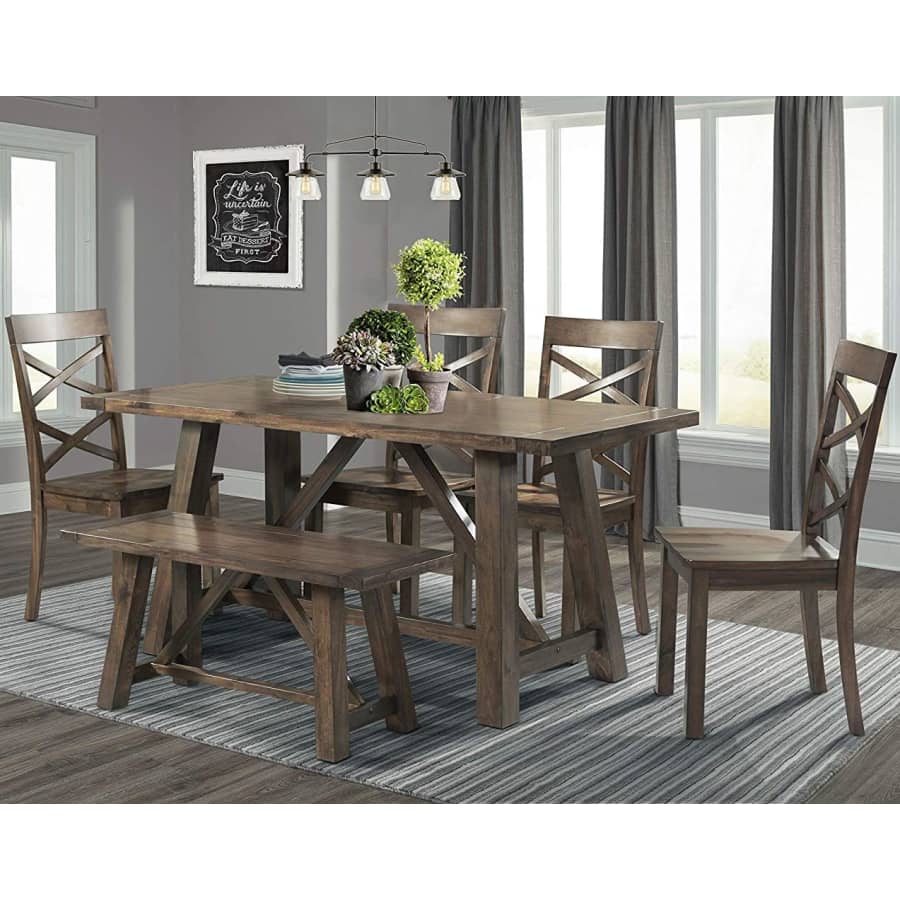 Picket House Furnishings Regan 6-Piece Dining Set w/ Bench for $620