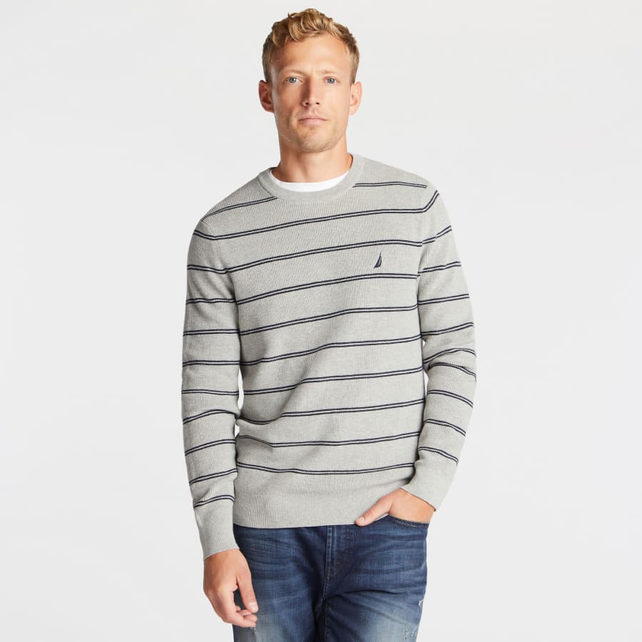 Nautica Men's Navtech Striped Crewneck Sweater for $18 Nautica Men's Navtech Striped Crewneck Sweater for $18