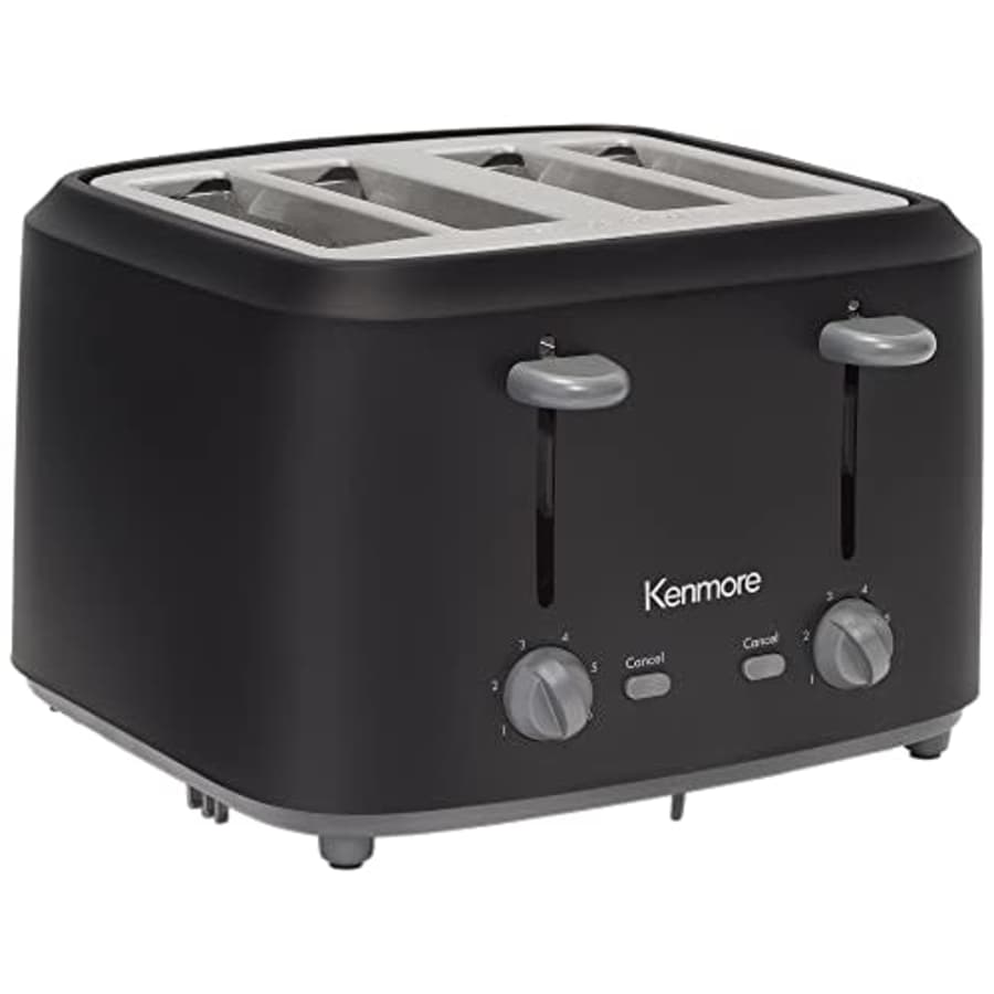 Koolatron Kenmore 4-Slice Toaster with Dual Controls, Matte Black and gray for $40 Koolatron Kenmore 4-Slice Toaster with Dual Controls, Matte Black and gray for $40