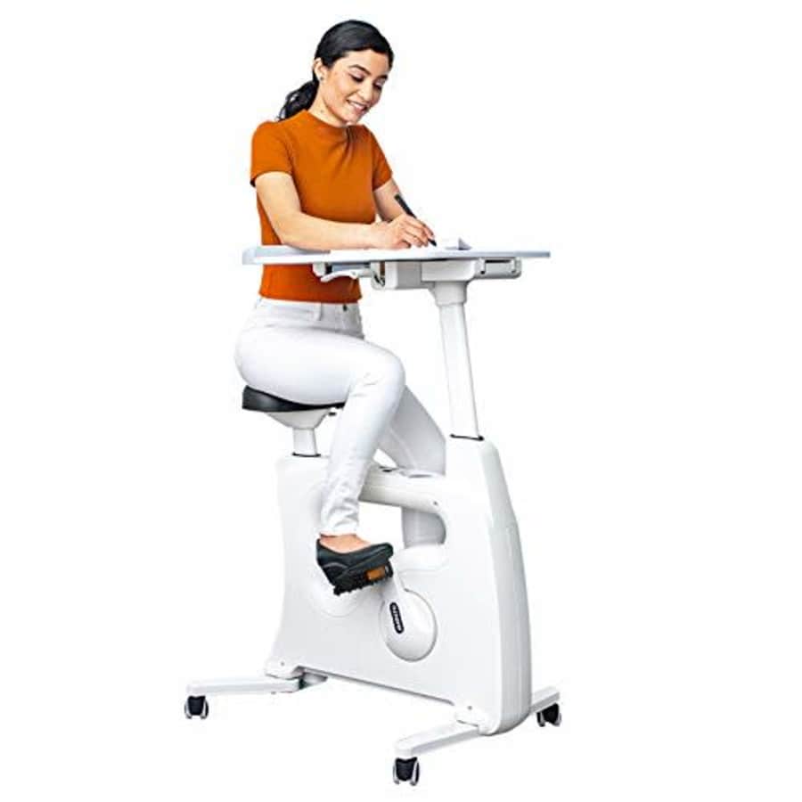 FLEXISPOT Home Workstation Desk Bike Stand up Folding Exercise Desk Cycle Height Adjustable Office for $350