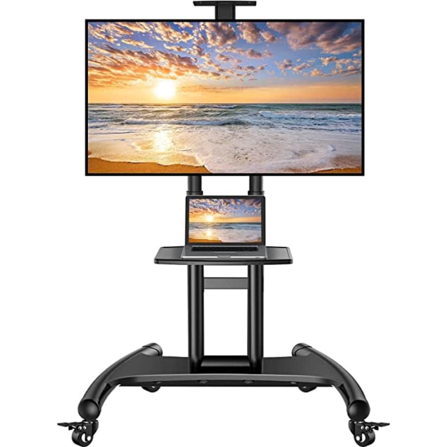 Perlegear Mobile TV Cart for 32" to 75" TVs for $126