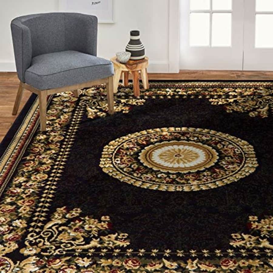 Home Dynamix Optimum 11023-450 Polypropylene 7-Feet 8-Inch by 10-Feet 4-Inch Area Rug, Black for $53 Home Dynamix Optimum 11023-450 Polypropylene 7-Feet 8-Inch by 10-Feet 4-Inch Area Rug, Black for $53