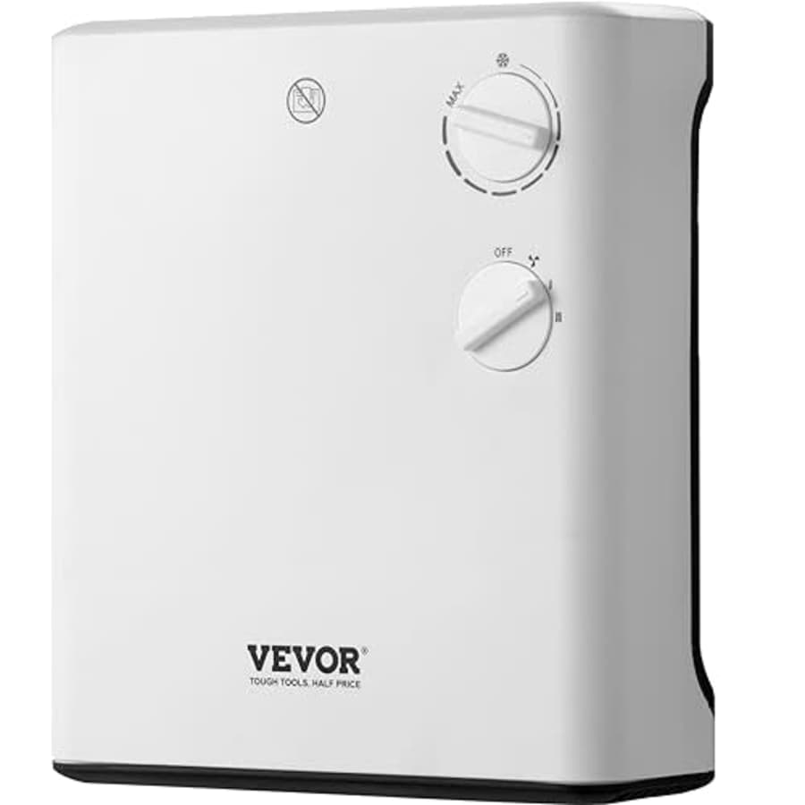 VEVOR Electric Wall Heater 1500W, Small Space Heaters with Knob Adjustment, Tip-Over & Overheat & for $18