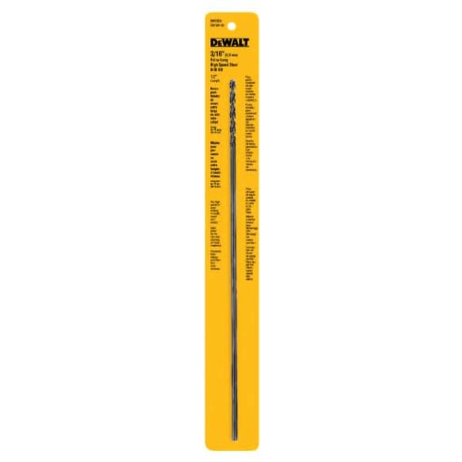 DEWALT DW1604 3/16-Inch by 12-Inch Extra Long Black Oxide Drill Bit for $11 DEWALT DW1604 3/16-Inch by 12-Inch Extra Long Black Oxide Drill Bit for $11