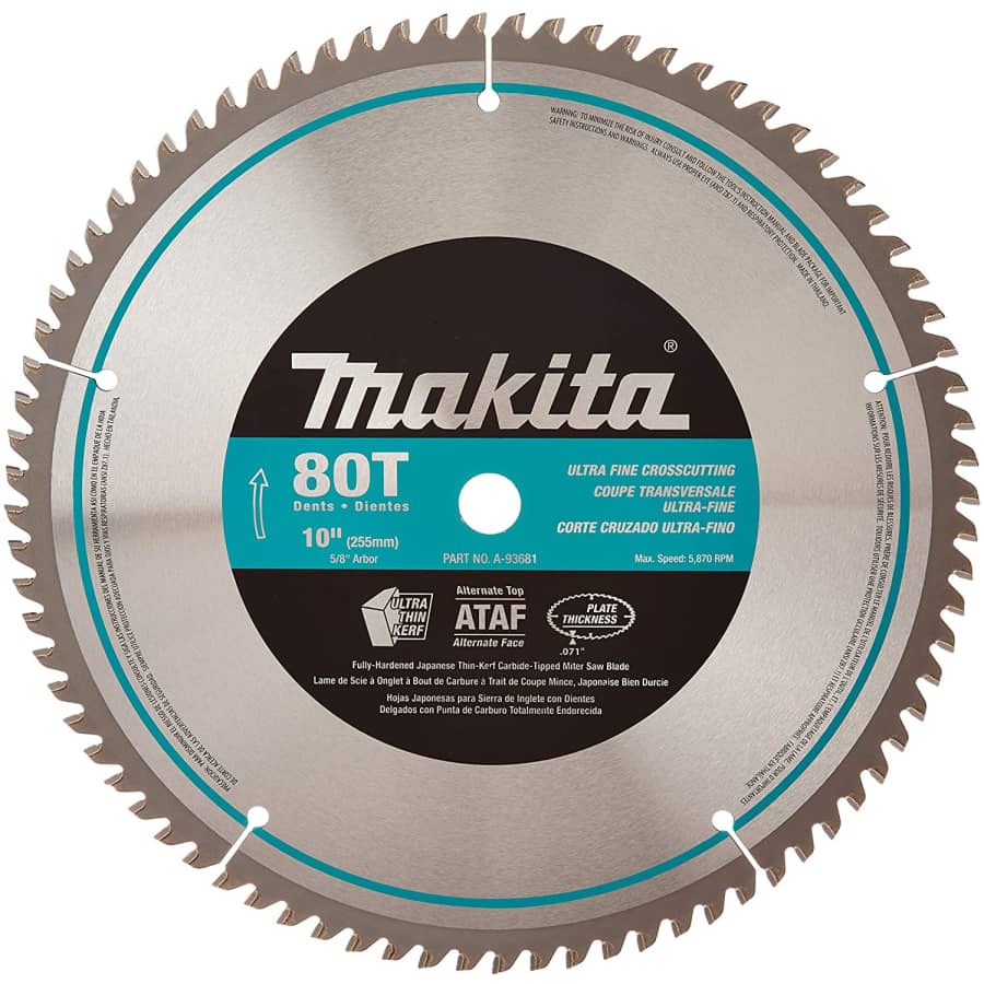 Makita 10" 80-Tooth Micro Polished Mitersaw Blade for $37 Makita 10" 80-Tooth Micro Polished Mitersaw Blade for $37