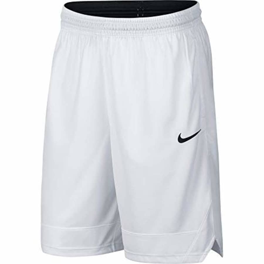 Nike Dri-FIT Icon, Men's Basketball Shorts, Athletic Shorts with Side Pockets, White/White/Black, for $56 Nike Dri-FIT Icon, Men's Basketball Shorts, Athletic Shorts with Side Pockets, White/White/Black, for $56