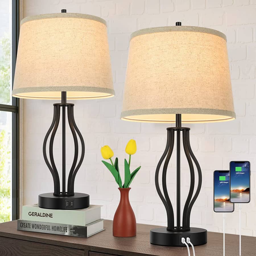 BesLowe 3-Way Dimmable Touch Control Table Lamp 2-Pack for $45
