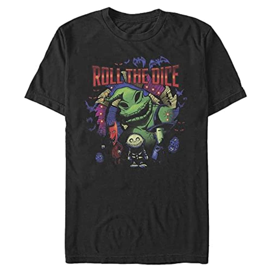 Disney Men's Nightmare Before Christmas Oogie Dice T-Shirt, Black, Small for $19