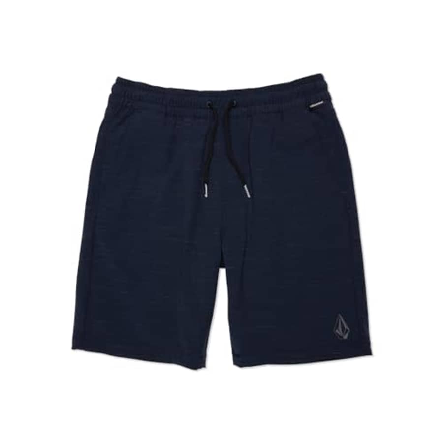 Volcom Understoned Elastic Waist Quick Dry Hybrid Short (Big Little Boys Sizes), Navy 1, 5 for $31