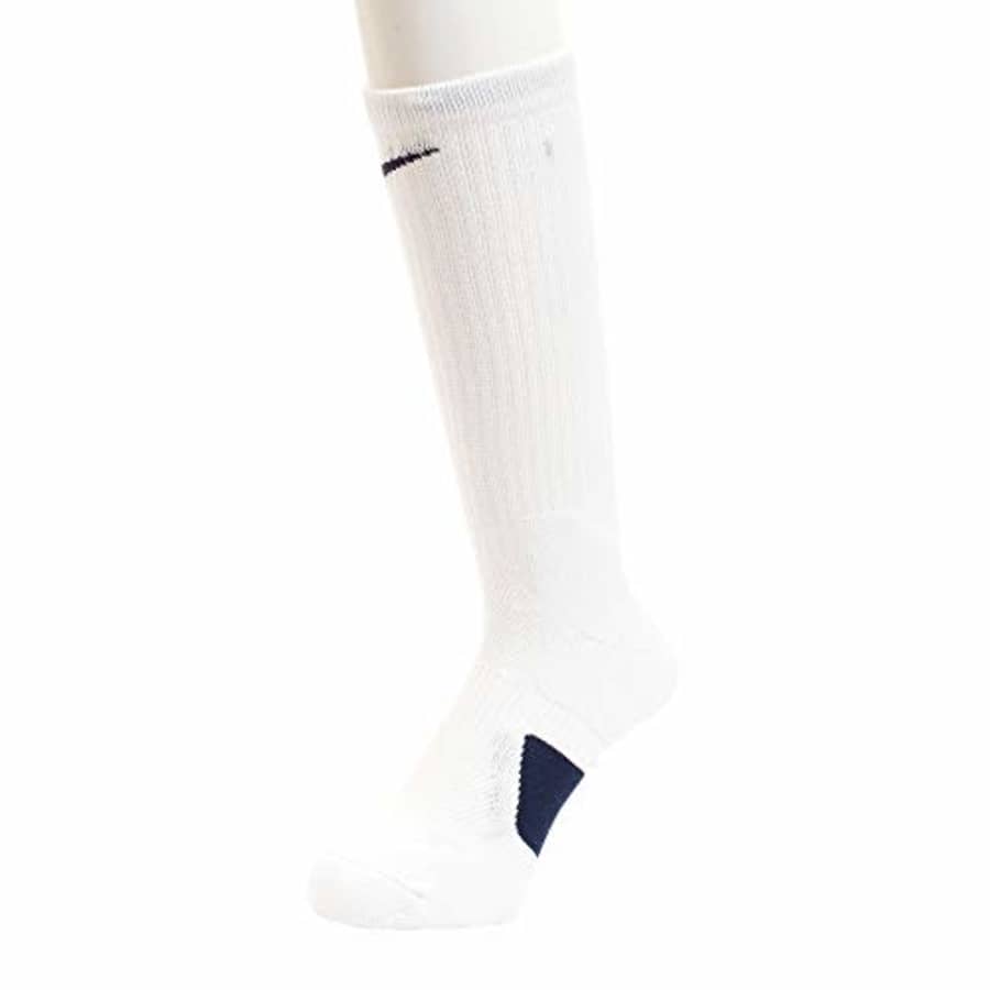 Nike Elite Basketball Crew Socks Small (Fits Women Size 4-6, Youth Size 3Y-5Y) White, Black for $23