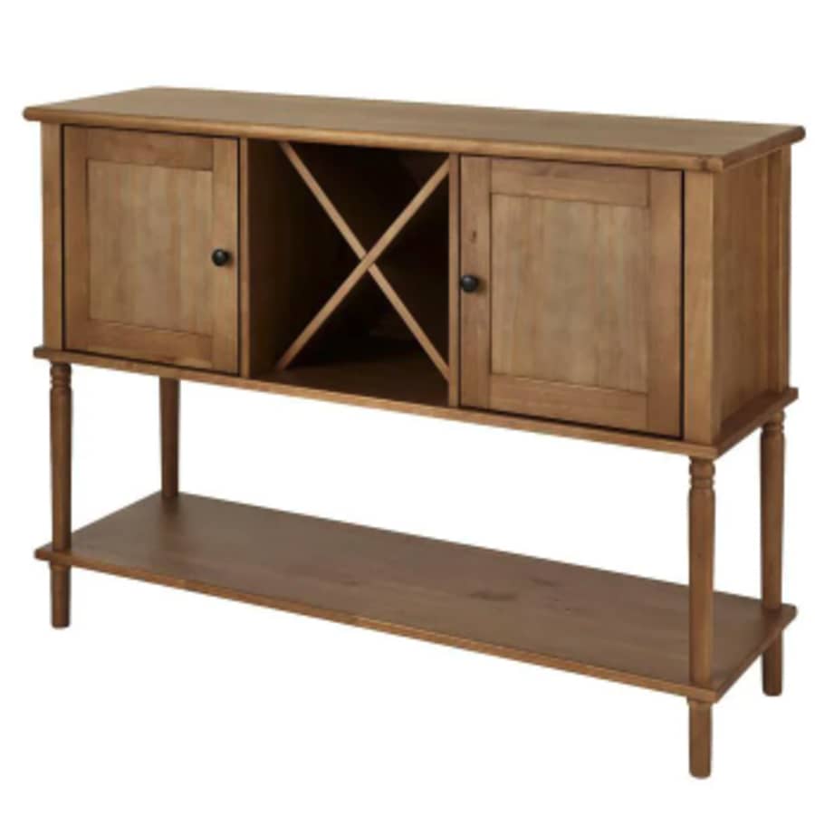 StyleWell Wood Buffet Table w/ Wine Storage for $135 StyleWell Wood Buffet Table w/ Wine Storage for $135