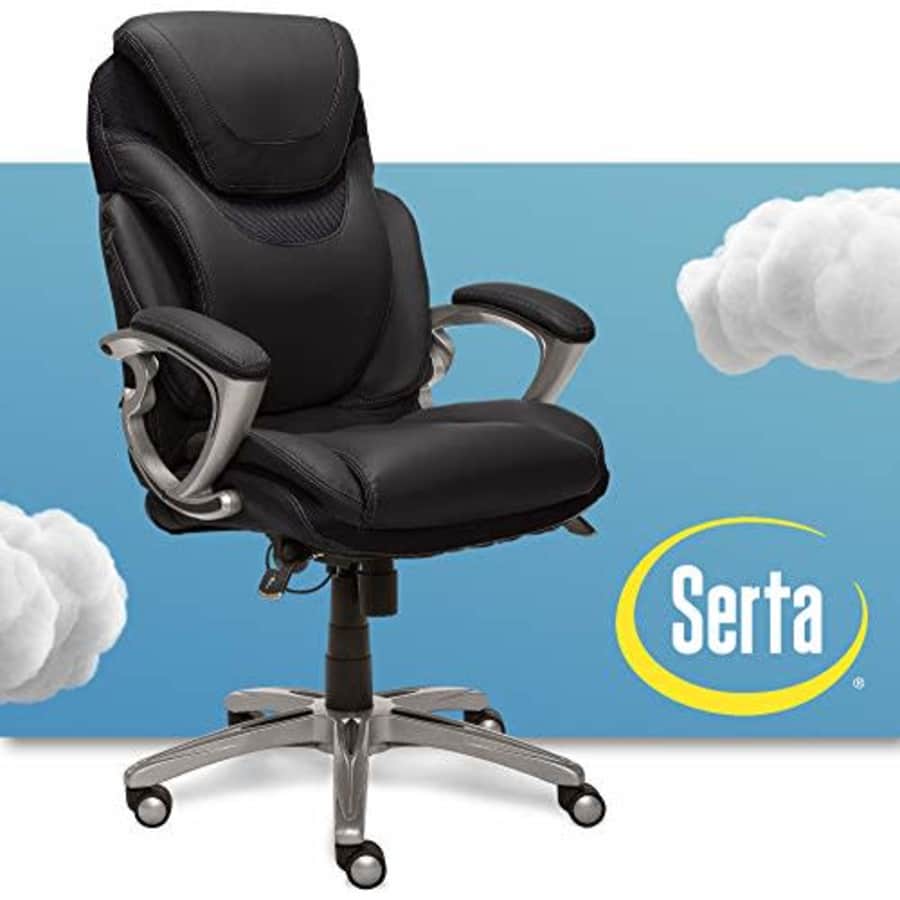 Serta AIR Health and Wellness Executive Office Chair, High Back Big and Tall Ergonomic for Lumber for $253