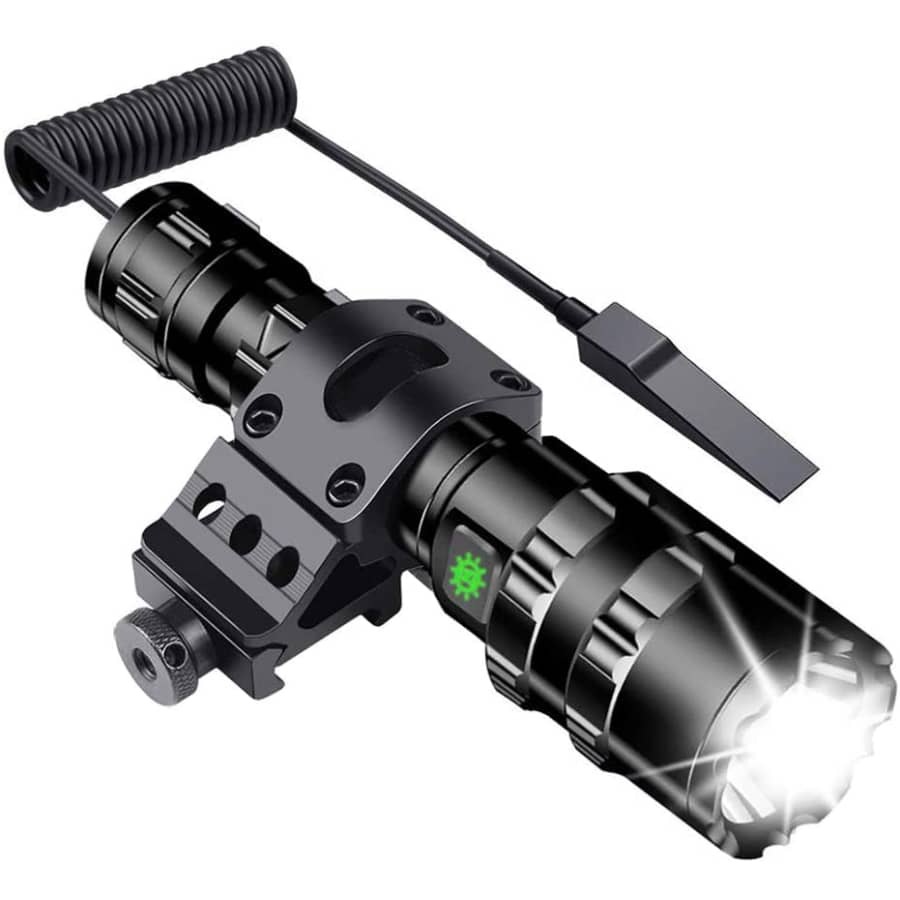 Jowbeam LED Tactical Flashlight with Offset Rail Mount for $26