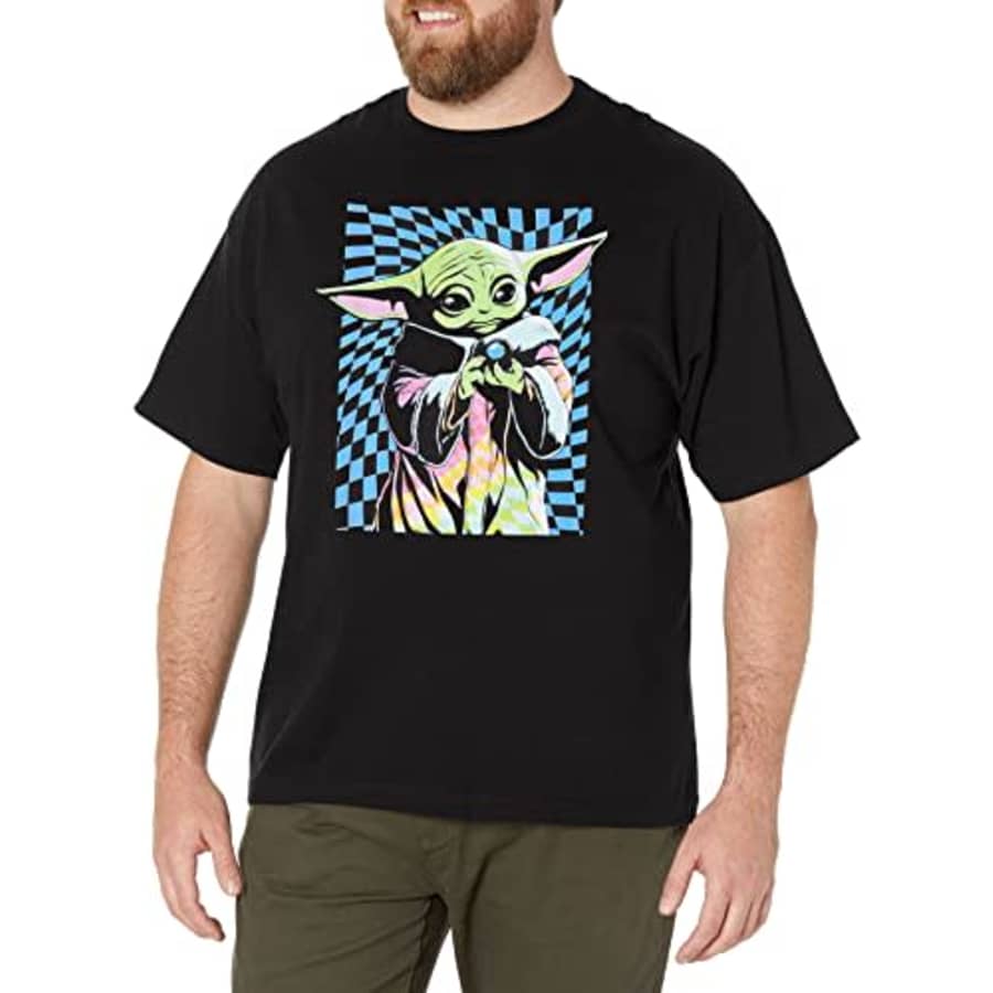 Star Wars Big & Tall Mandalorian ITS A Trip Men's Tops Short Sleeve Tee Shirt, White, 3X-Large for $10 Star Wars Big & Tall Mandalorian ITS A Trip Men's Tops Short Sleeve Tee Shirt, White, 3X-Large for $10