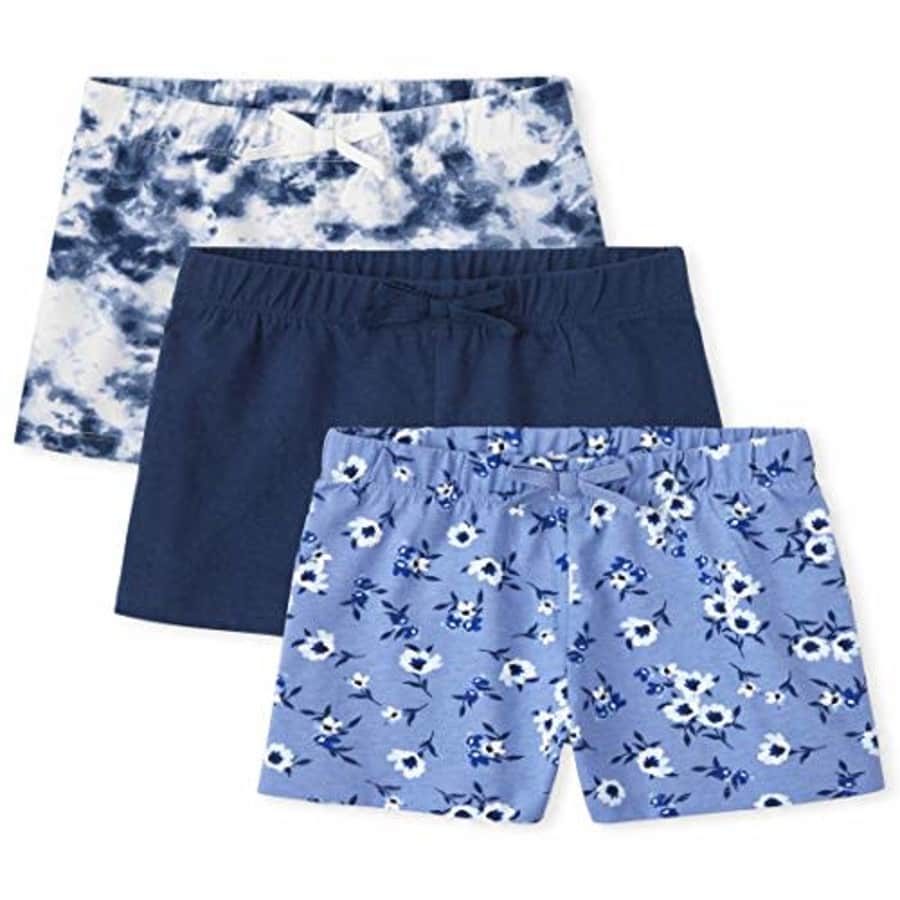 The Children's Place Girls Print Shorts 3-Pack, Milky Way, Medium for $16 The Children's Place Girls Print Shorts 3-Pack, Milky Way, Medium for $16