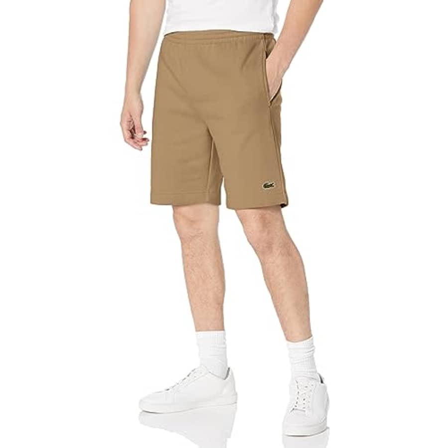 Lacoste Men's Organic Brushed Cotton Fleece Shorts, Lion, 3X-Large for $55