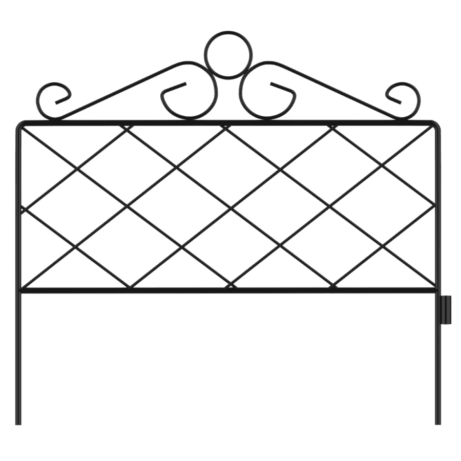 Pure Garden 16.5" x 7.5' Lattice Metal Garden Edging 5-Pack for $40