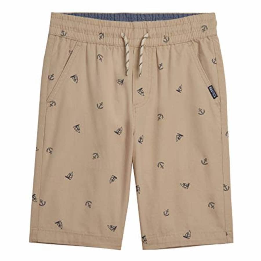 Nautica Boys' Drawstring Pull-on Shorts, Stone, 3T for $27