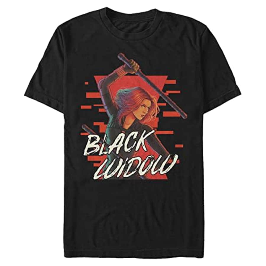 Marvel Big & Tall Graphic Black Widow Men's Tops Short Sleeve Tee Shirt, 3X-Large for $8