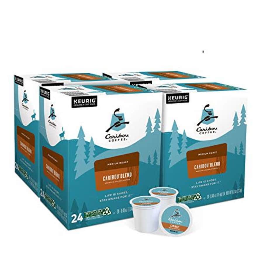 Caribou Coffee Caribou Blend, Single-Serve Keurig K-Cup Pods, Medium Roast Coffee, 24 Count (Pack for $52 Caribou Coffee Caribou Blend, Single-Serve Keurig K-Cup Pods, Medium Roast Coffee, 24 Count (Pack for $52