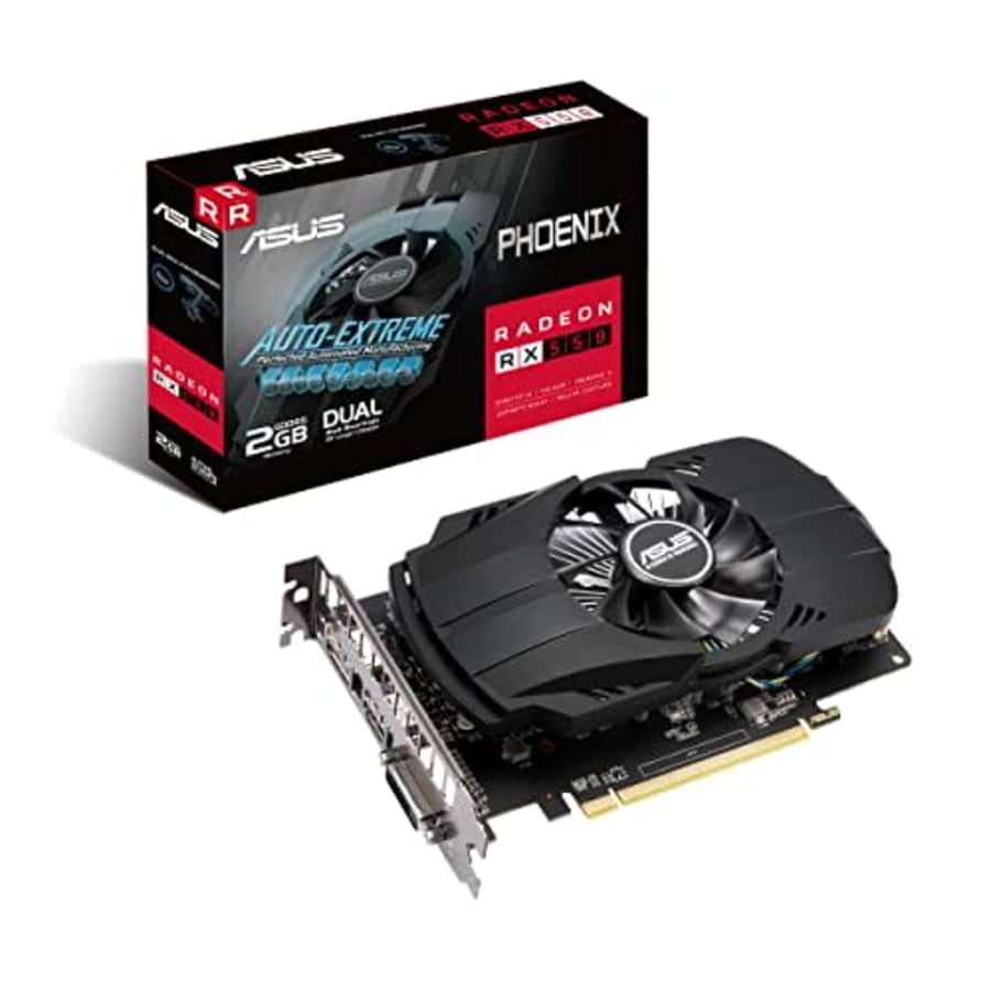 ASUS Phoenix AMD Radeon RX 550 Graphics Card (PCIe 3.0, 2GB GDDR5 Memory, HDMI, DisplayPort, DVI-D, for $110