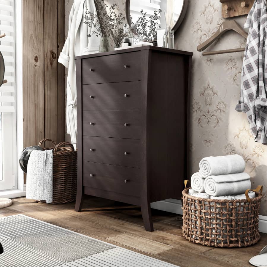 Furniture of America Vem Transitional 5-Drawer Storage Chest for $148