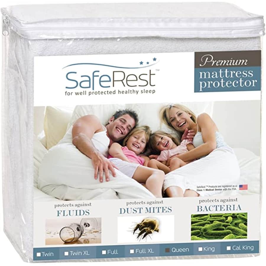 SafeRest Queen Mattress Protector for $40