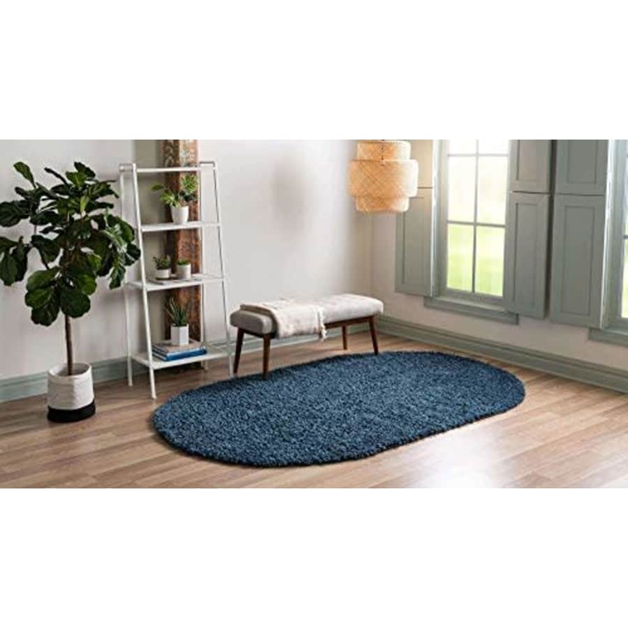 Unique Loom Davos Shag Collection Modern Luxuriously Soft & Cozy Shag Area Rug (3' 3 x 5' 3 Oval, for $49 Unique Loom Davos Shag Collection Modern Luxuriously Soft & Cozy Shag Area Rug (3' 3 x 5' 3 Oval, for $49