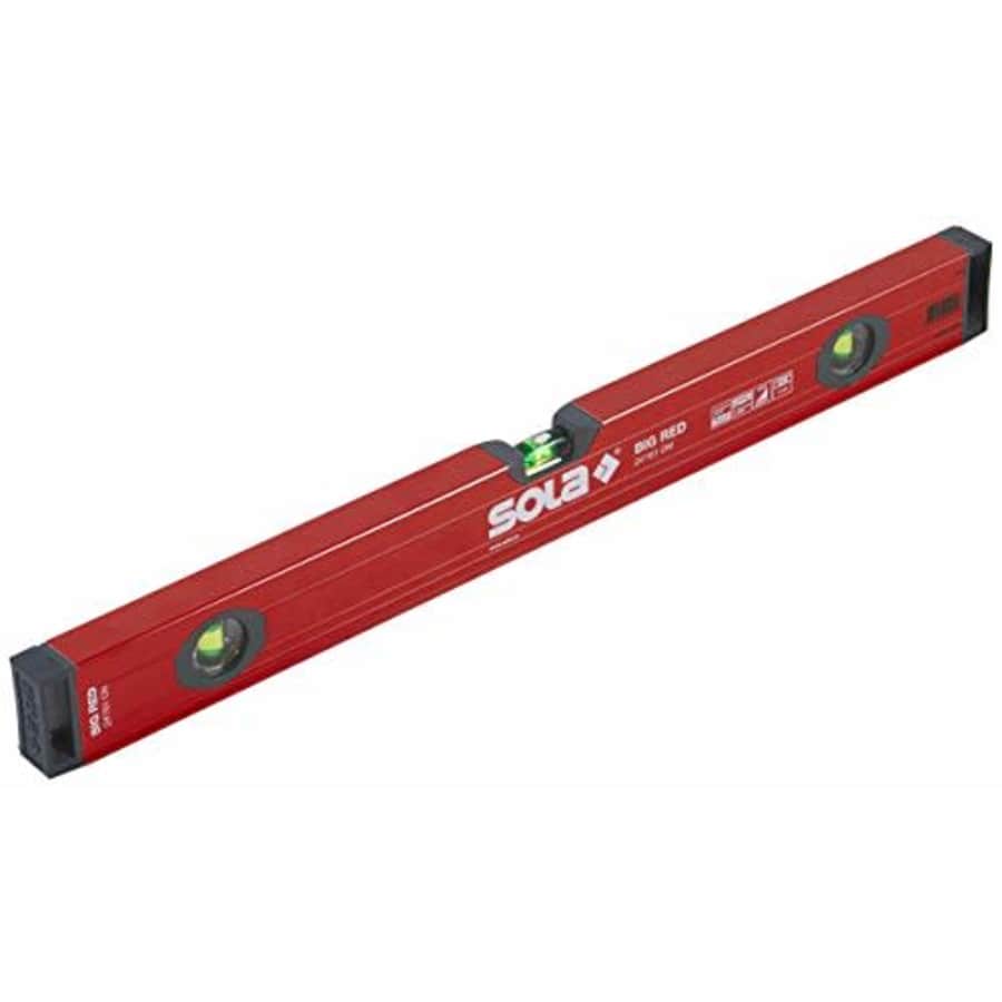 SOLA LSB24 Big Red Aluminum Box Beam Level with 3 60% Magnified Vials, 24-Inch for $87