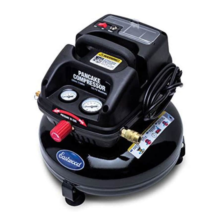 Eastwood 3 Gallon Oil Less Pancake Portable Air Compressor Certified New Oil-Free for $120 Eastwood 3 Gallon Oil Less Pancake Portable Air Compressor Certified New Oil-Free for $120