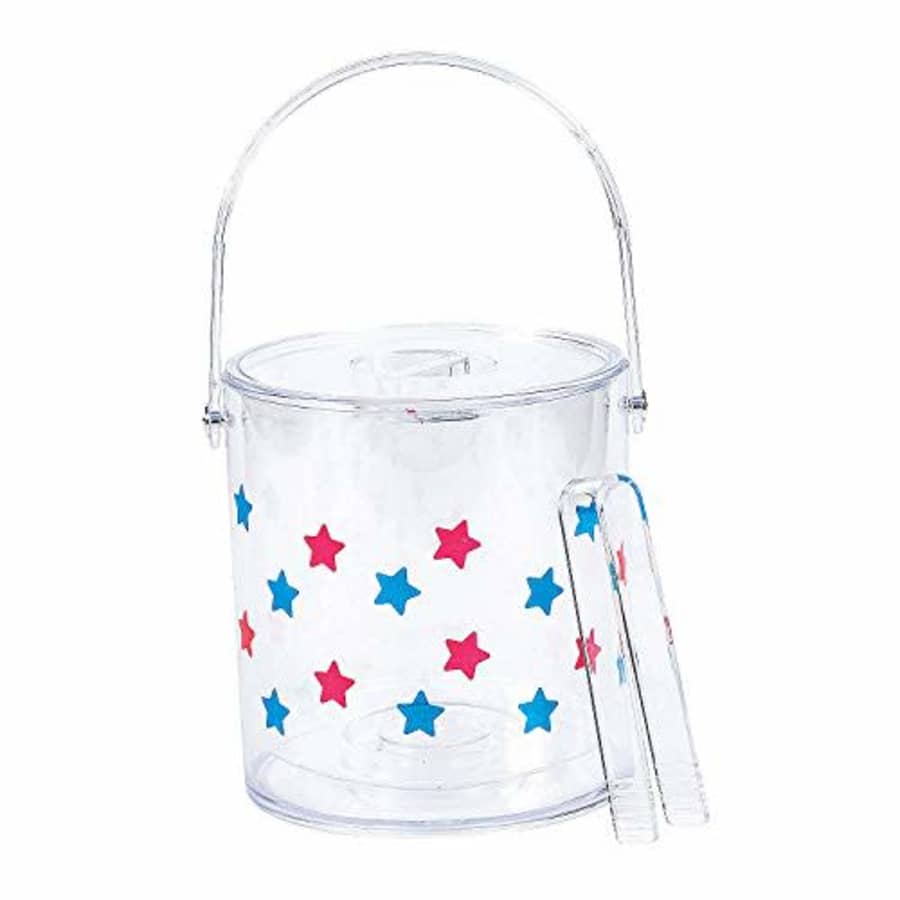 Fun Express - Patriotic Ice Bucket W Lid for Fourth of July - Party Supplies - Serveware & Barware for $15 Fun Express - Patriotic Ice Bucket W Lid for Fourth of July - Party Supplies - Serveware & Barware for $15