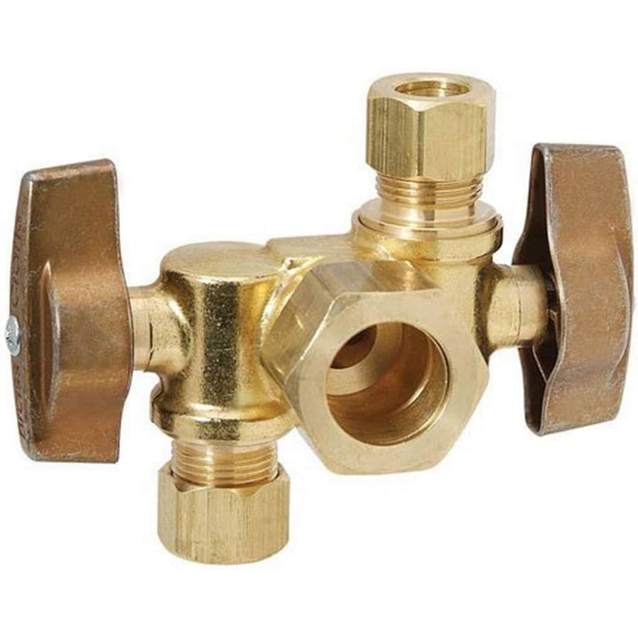BrassCraft Dual Shut-Off Brass 1/4-Turn Angle Ball Valve for $28