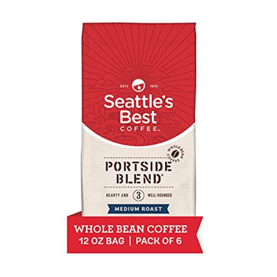 Seattle's Best Coffee Portside Blend Medium Roast Whole Bean Coffee | 12 Ounce Bags (Pack of 6) for $36 Seattle's Best Coffee Portside Blend Medium Roast Whole Bean Coffee | 12 Ounce Bags (Pack of 6) for $36