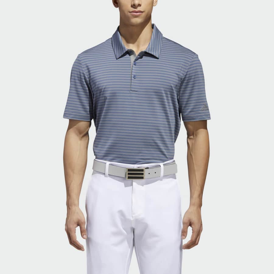 adidas Men's Ultimate365 Two-Color Stripe Polo Shirt for $15