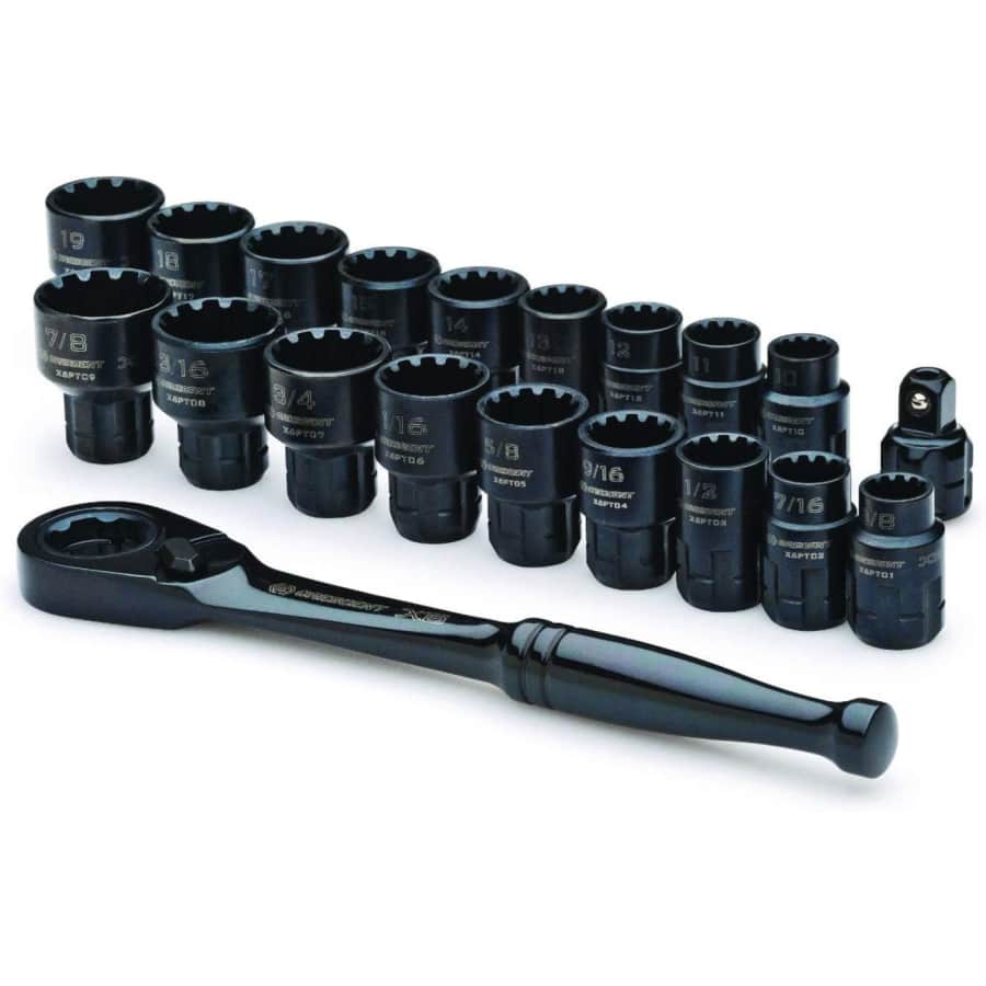 Crescent Tools 20-Piece X6 Pass-Thru Ratchet and Socket Set for $28