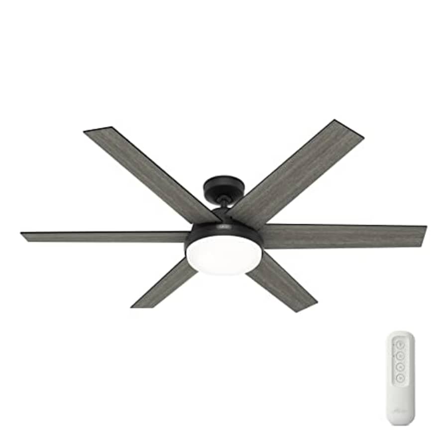 Hunter Fan 60 inch Casual Matte Black Indoor Ceiling Fan with LED Light Kit and Remote Control for for $110 Hunter Fan 60 inch Casual Matte Black Indoor Ceiling Fan with LED Light Kit and Remote Control for for $110