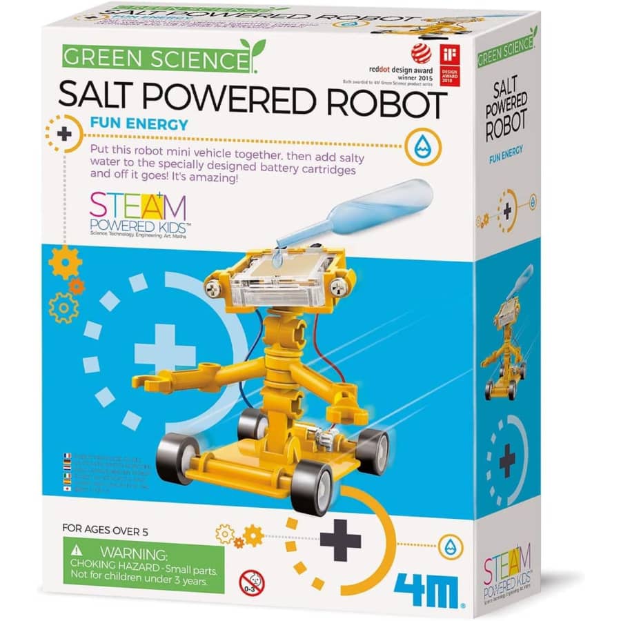 4M Green Science Salt Water Powered Robot Kit for $15 4M Green Science Salt Water Powered Robot Kit for $15