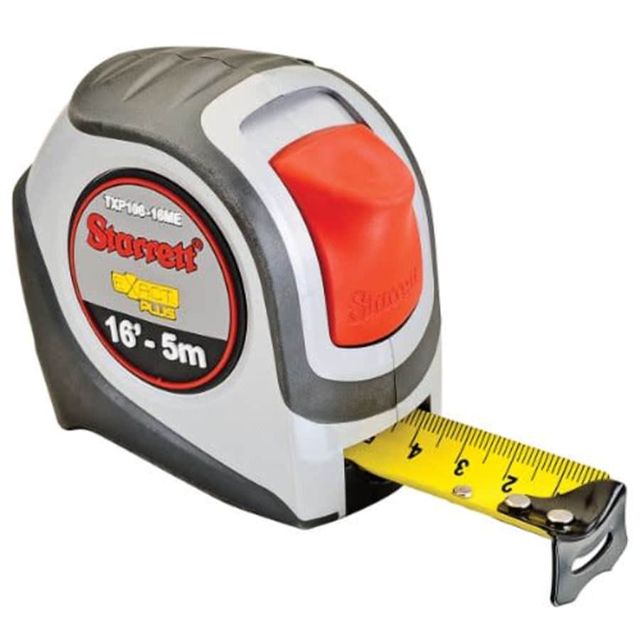Starrett Exact Plus Retractable Imperial / Metric Pocket Tape Measure with Nylon Coating and Black for $23