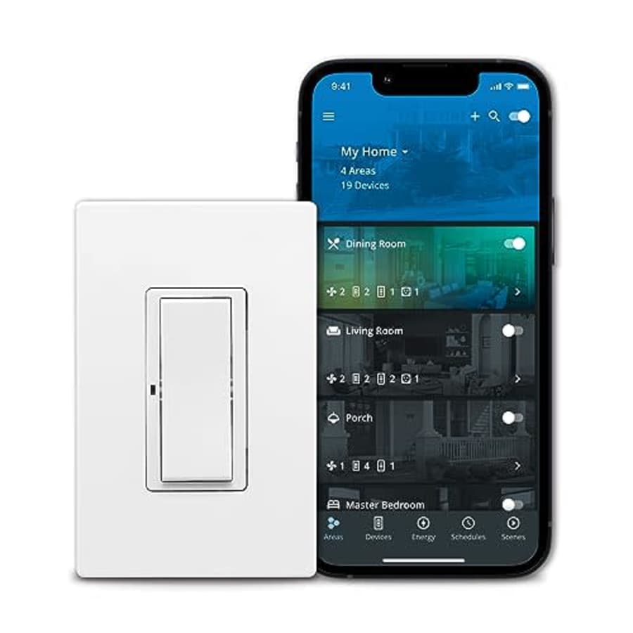 Eaton Wi-Fi Smart Home Switch, Works with Hey Google and Alexa, White for $48 Eaton Wi-Fi Smart Home Switch, Works with Hey Google and Alexa, White for $48