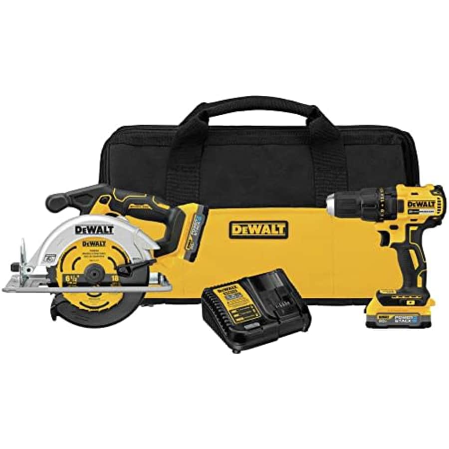 DEWALT 20V MAX* Brushless Cordless Circular Saw and Drill Combo Kit with DEWALT POWERSTACK Compact for $268 DEWALT 20V MAX* Brushless Cordless Circular Saw and Drill Combo Kit with DEWALT POWERSTACK Compact for $268
