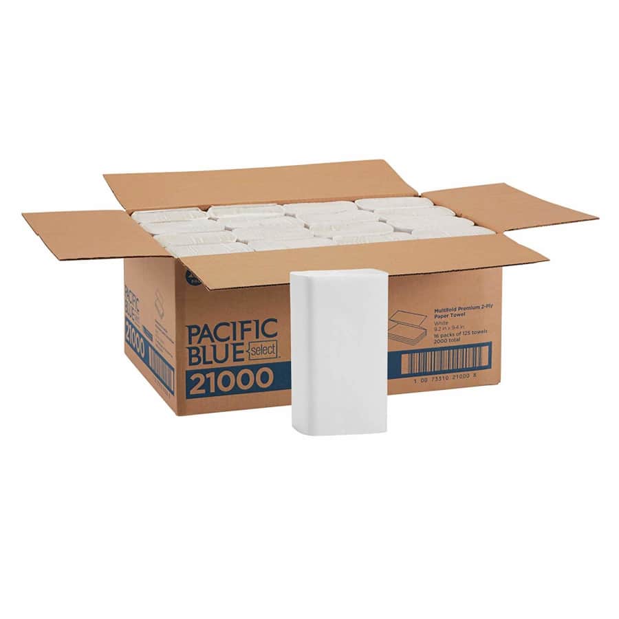 2,000 Georgia Pacific Blue Select Multifold Premium 2-Ply Paper Towels for $26 2,000 Georgia Pacific Blue Select Multifold Premium 2-Ply Paper Towels for $26