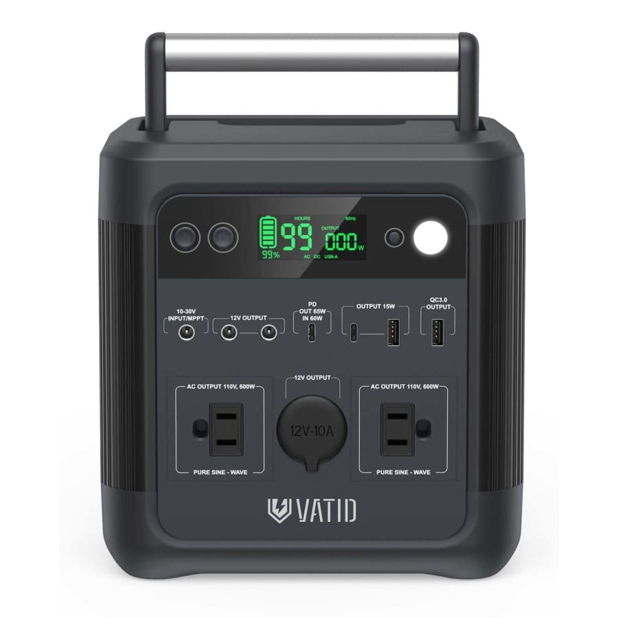 Vatid 600W LCD Portable Power Station for $199