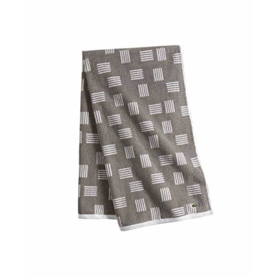 Lacoste Raster 100% Cotton Towel, 30" W x 54" L Bath, Meteorite Grey for $25 Lacoste Raster 100% Cotton Towel, 30" W x 54" L Bath, Meteorite Grey for $25