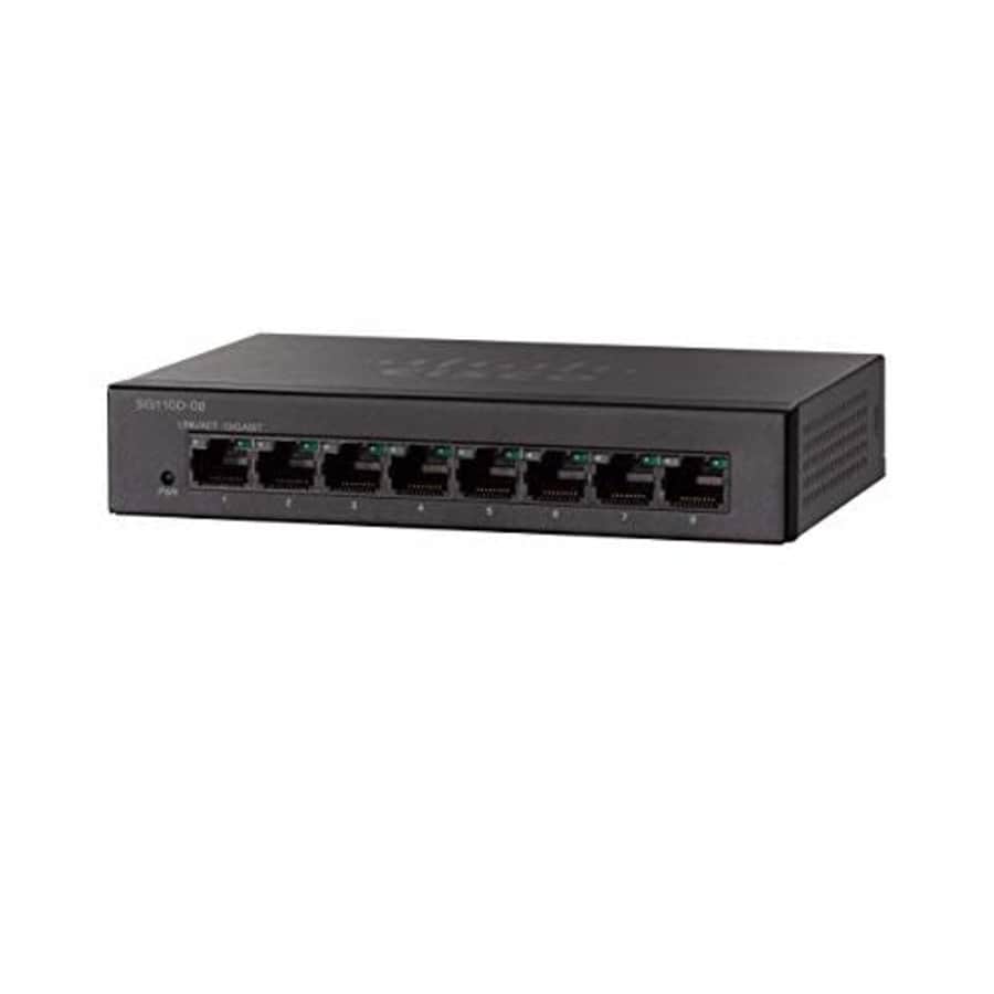 Cisco SG110D-08 Desktop Switch with 8 Gigabit Ethernet (GbE) Ports, Limited Lifetime Protection for $58