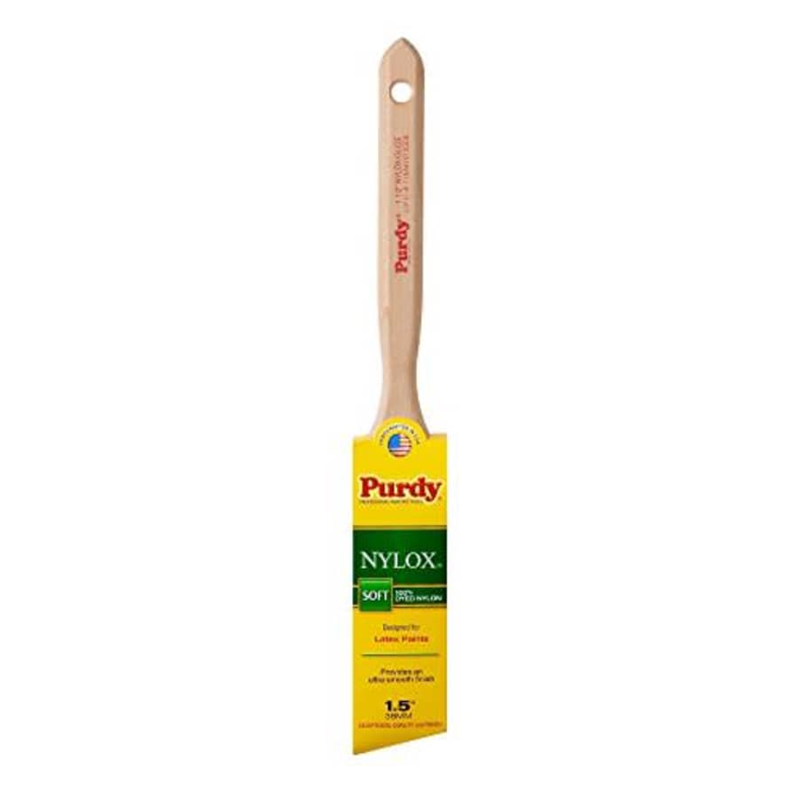 Purdy 144152215 Nylox Series Glide Angular Trim Paint Brush, 1.5 inch for $27 Purdy 144152215 Nylox Series Glide Angular Trim Paint Brush, 1.5 inch for $27
