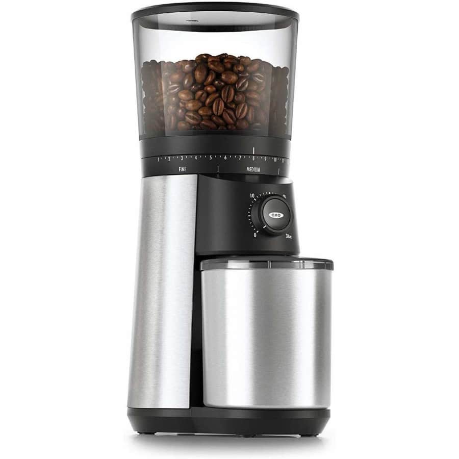 OXO Brew 16-oz. Stainless Steel Conical Burr Coffee Grinder: $68 OXO Brew 16-oz. Stainless Steel Conical Burr Coffee Grinder: $68