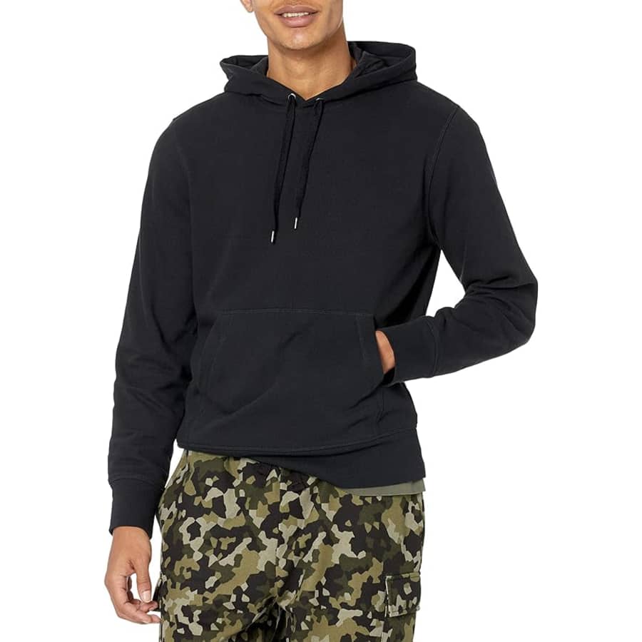 Amazon Essentials Men's Lightweight French Terry Hooded Sweatshirt for $16